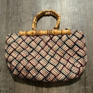 LA REGALE VINTAGE WOVEN CLUTCH